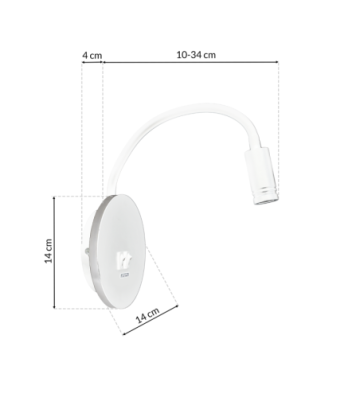 Lampka nocna BASE 8W+2W WHITE