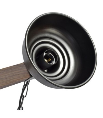 Lampa wisząca FARO BLACK/WOOD 2xE27