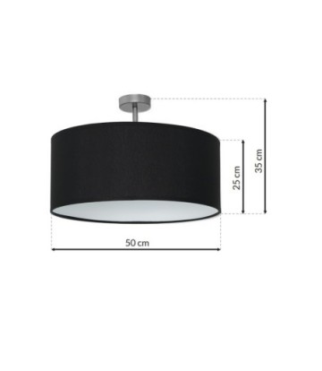 Lampa podsufitowa CASINO BLACK/CHROME 1xE27