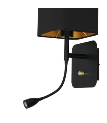 Kinkiet NAPOLI BLACK/GOLD 1xE27 + 1W LED