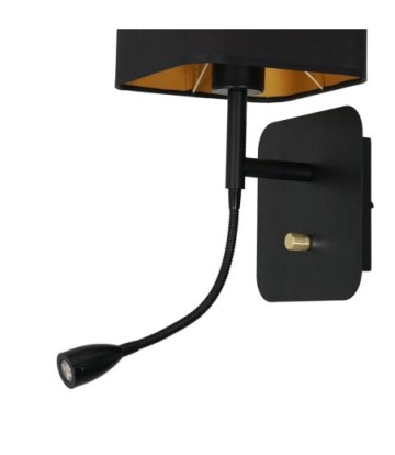 Kinkiet NAPOLI BLACK/GOLD 1xE27 + 1W LED