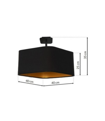 Lampa podsufitowa NAPOLI BLACK/GOLD 1xE27