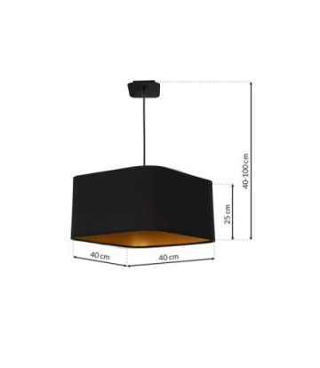 Lampa wisząca NAPOLI BLACK/GOLD 1xE27