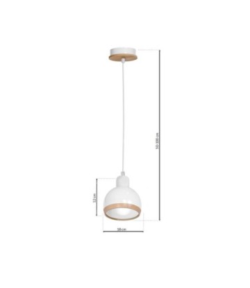 Lampa wisząca OVAL WHITE 1xE27