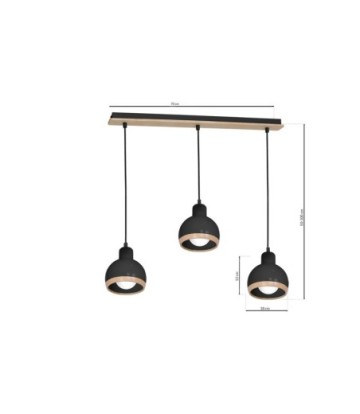 Lampa wisząca OVAL BLACK 3xE27