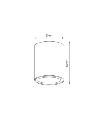 Spot Bima Round Czarny 1xGU10