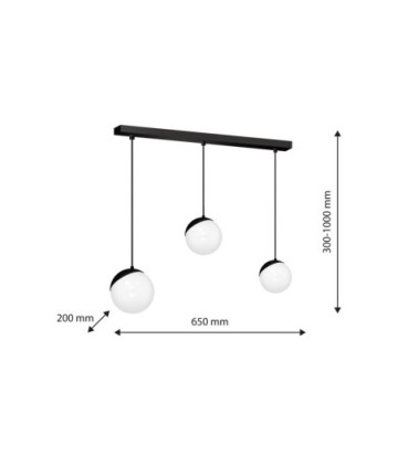 Lampa wisząca SFERA BLACK 3xE14