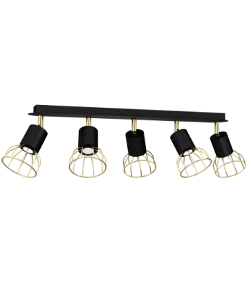 Lampa sufitowa DANTE Black/Gold 5x mini GU10