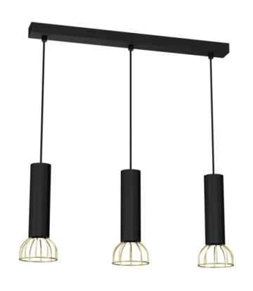 Lampa wisząca DANTE Black/Gold 3x mini GU10