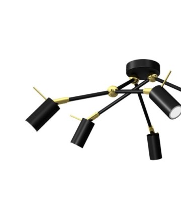 Lampa sufitowa IRIS Black/Gold 6x mini GU10