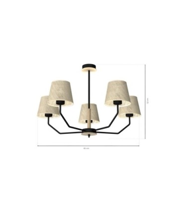 Lampa wisząca ETNA Black 5xE27