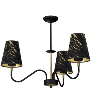 Lampa wisząca HERMES Black/Gold 3xE27