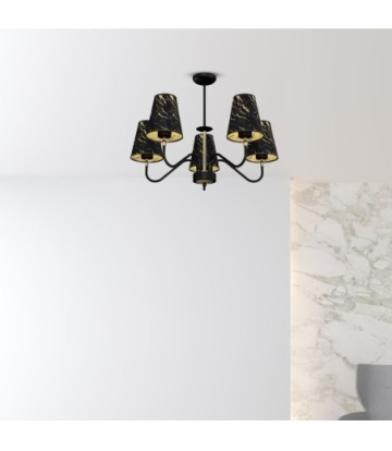 Lampa wisząca HERMES Black/Gold 5xE27