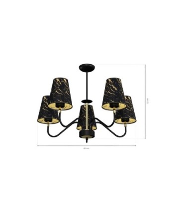 Lampa wisząca HERMES Black/Gold 5xE27