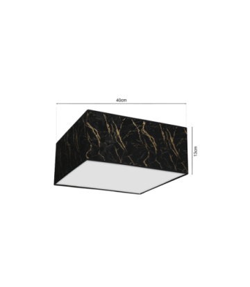 Lampa sufitowa SENSO Black/Gold kwadrat 2xE27