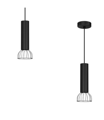 Lampa Wisząca DANTE BLACK/SILVER 1x mini GU10