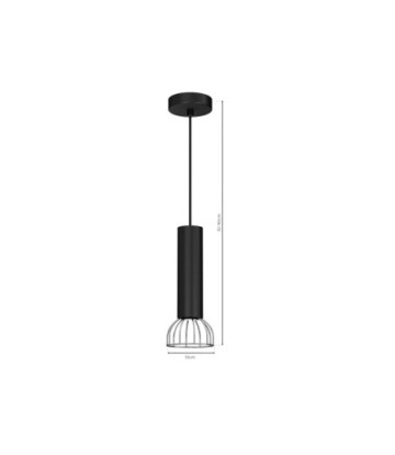 Lampa Wisząca DANTE BLACK/SILVER 1x mini GU10