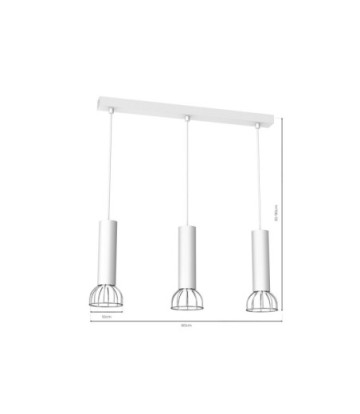 Lampa wisząca DANTE SILVER 3x mini GU10