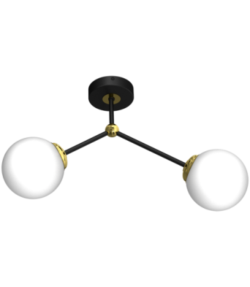 Lampa sufitowa JOY BLACK / GOLD 2xE14