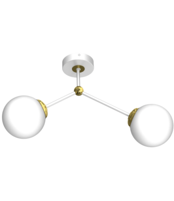 Lampa sufitowa JOY WHITE / GOLD 2xE14