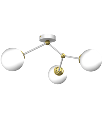 Lampa sufitowa JOY WHITE / GOLD 3xE14