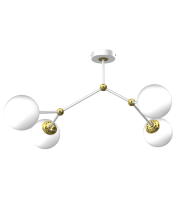 Lampa sufitowa JOY WHITE / GOLD 4xE14