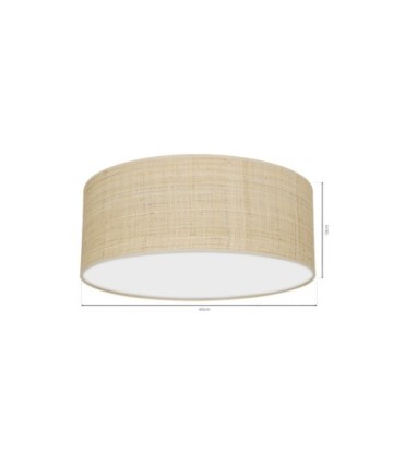 Lampa sufitowa MARSHALL WHITE / RATTAN 2xE27 Ø40cm