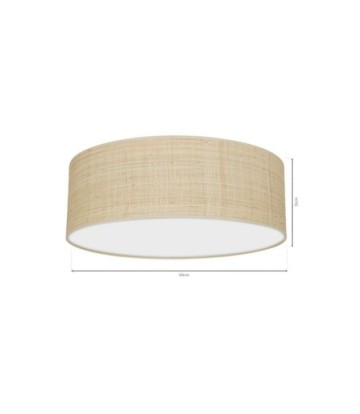 Lampa sufitowa MARSHALL WHITE / RATTAN 3xE27 Ø50cm