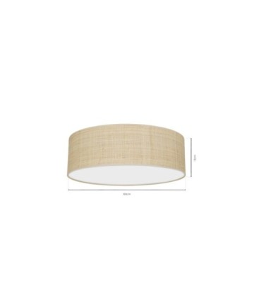 Lampa sufitowa MARSHALL WHITE / RATTAN 3xE27