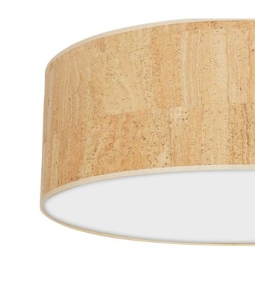 Lampa sufitowa CORK White/Cork 3xE27  Ø60cm