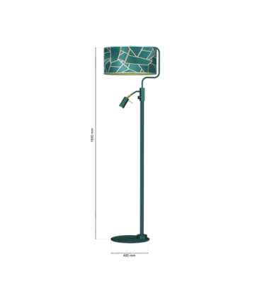 Lampa podłogowa ZIGGY GREEN Gold/Bottle 1xE27 +        1x mini GU10