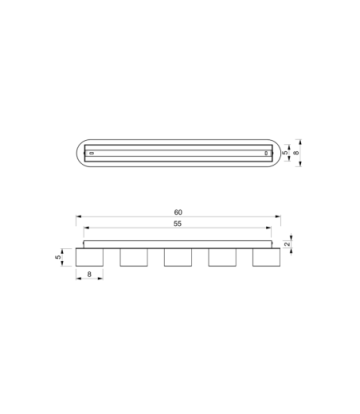 Lampa sufitowa DIXIE White  5xGX53