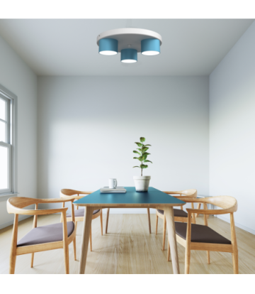 Lampa sufitowa DIXIE Blue/White 3xGX53