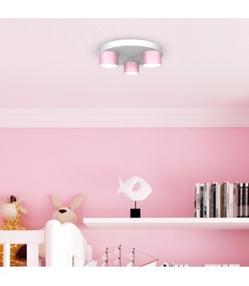 Lampa sufitowa DIXIE Pink/White  3xGX53