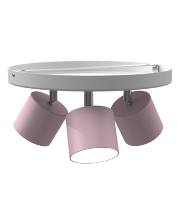 Lampa sufitowa DIXIE Pink/White  3xGX53