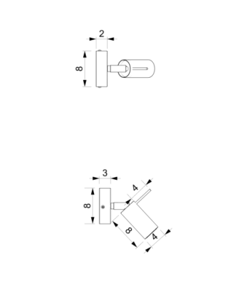 Kinkiet PRESTON WHITE/CHROME 1x mini GU10