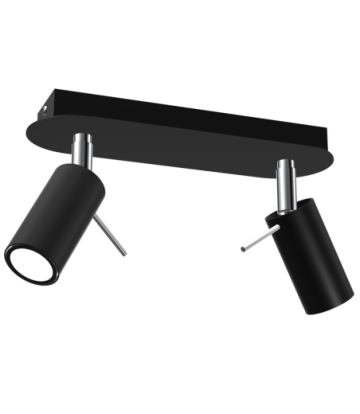 Lampa sufitowa PRESTON BLACK/CHROME 2x mini GU10