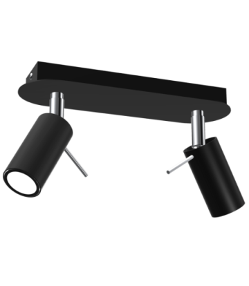 Lampa sufitowa PRESTON BLACK/CHROME 2x mini GU10