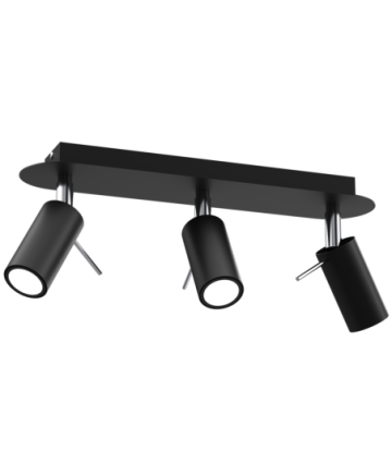 Lampa sufitowa PRESTON BLACK/CHROME 3x mini GU10