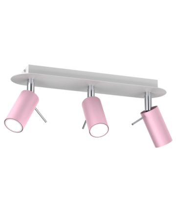 Lampa sufitowa PRESTON PINK/WHITE 3x mini GU10