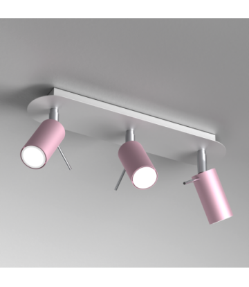 Lampa sufitowa PRESTON PINK/WHITE 3x mini GU10