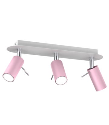 Lampa sufitowa PRESTON PINK/WHITE 3x mini GU10