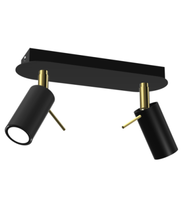 Lampa sufitowa PRESTON GOLD/BLACK 2x mini GU10