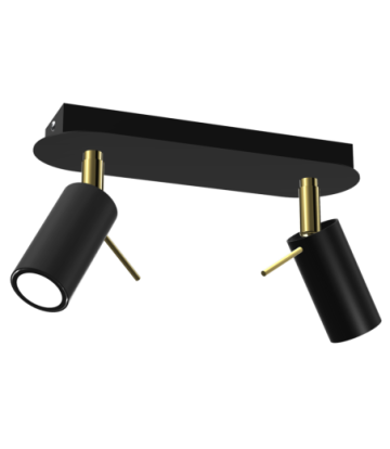 Lampa sufitowa PRESTON GOLD/BLACK 2x mini GU10