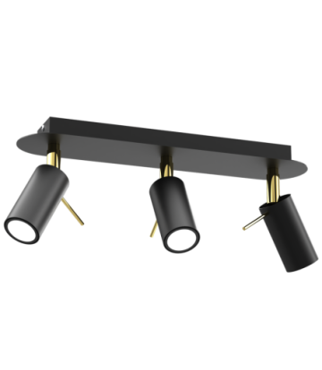 Lampa sufitowa PRESTON GOLD/BLACK 3x mini GU10