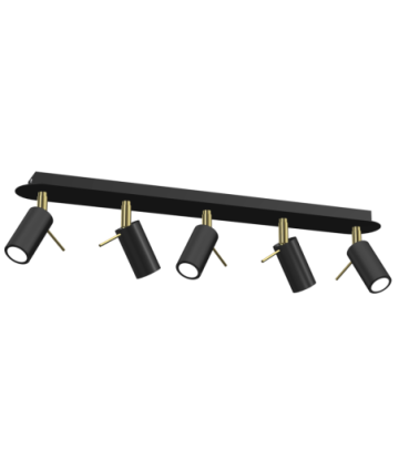 Lampa sufitowa PRESTON GOLD/BLACK 5x mini GU10