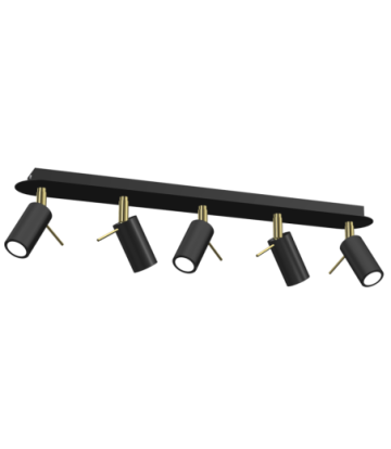 Lampa sufitowa PRESTON GOLD/BLACK 5x mini GU10