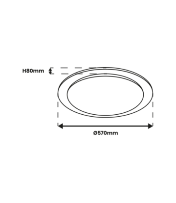 PLAFON ONTARIO 48W LED Ø570 mm