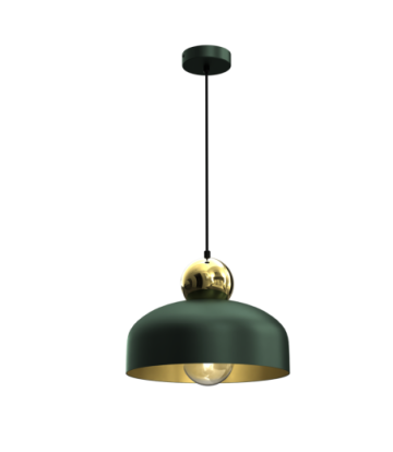 Lampa Wisząca HARALD GOLD/GREEN 1xE27