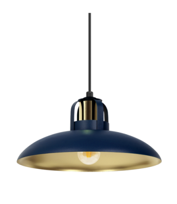 Lampa wisząca FELIX NAVY BLUE/GOLD 1xE27